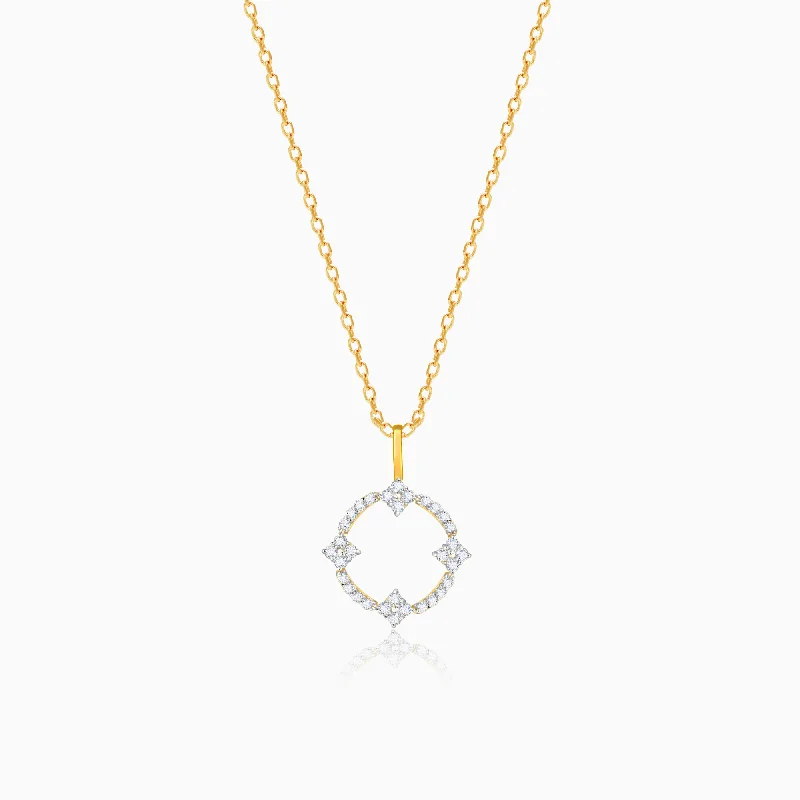 Gold Circle Of Hope Diamond Pendant