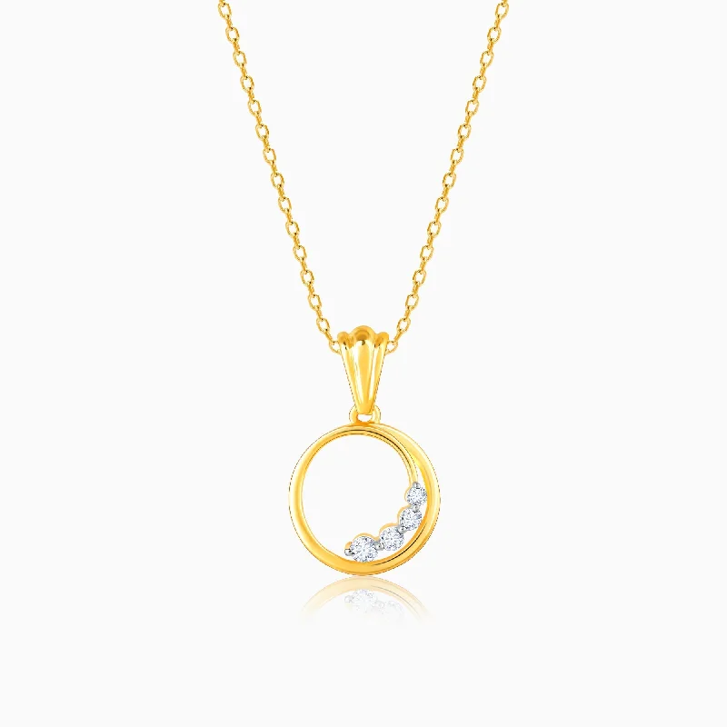 Gold Distant Melody Diamond Pendant