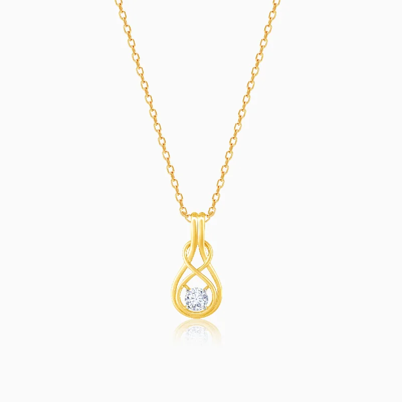 Gold Endless Adoration Diamond Pendant