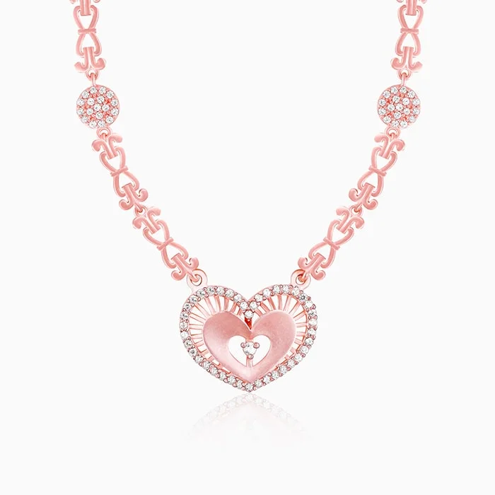 Anushka Sharma Rose Gold Love Affair Necklace