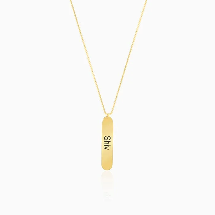 Golden Charming Double Sided Personalised Necklace