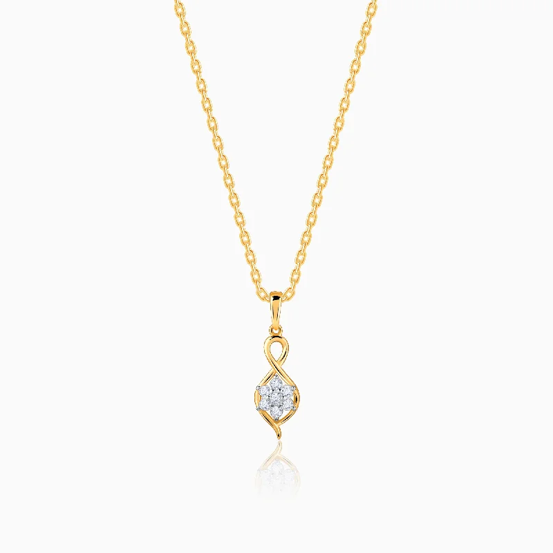 Gold Cosmos Diamond Pendant