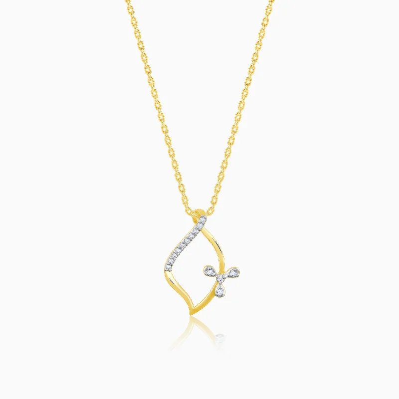 Gold Endless Bloom Diamond Pendant