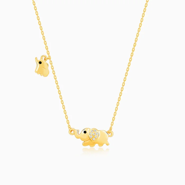 Anushka Sharma Golden Elephant Charm Necklace