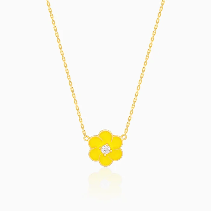 Golden Flower Power Necklace