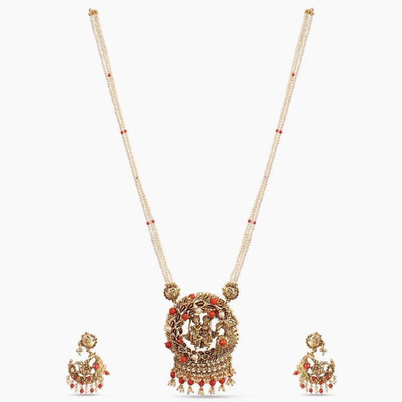 Manohar Antique Silver Pendant Set