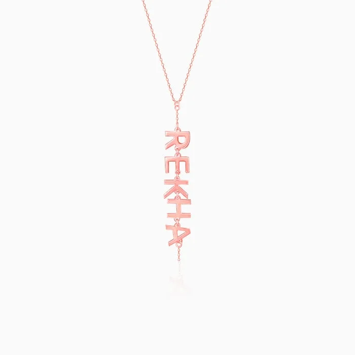 Rose Gold Personalised Name Y-necklace