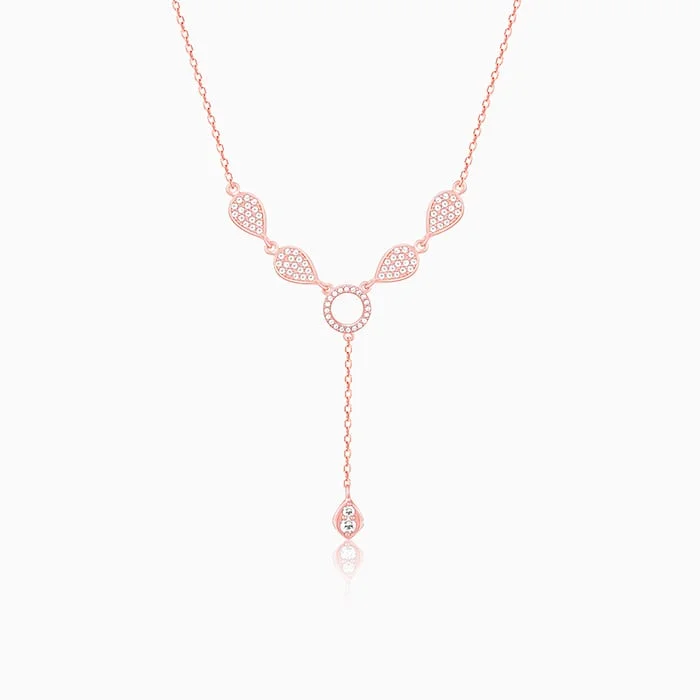 Rose Gold Classic Lariat Necklace