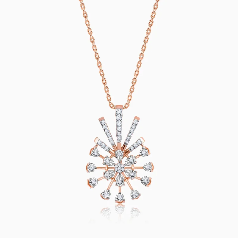 Rose Gold Sinhaparni Diamond Pendant