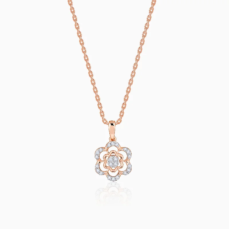 Rose Gold Stately Diamond Pendant