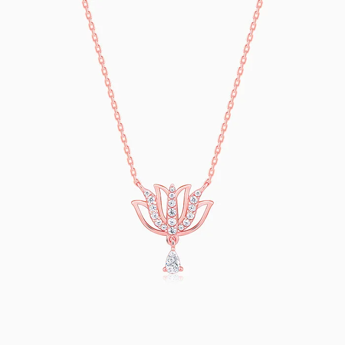 Rose Gold Thamarai Necklace