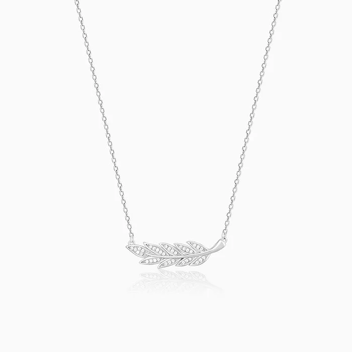 Silver Leafy Elegance Necklace