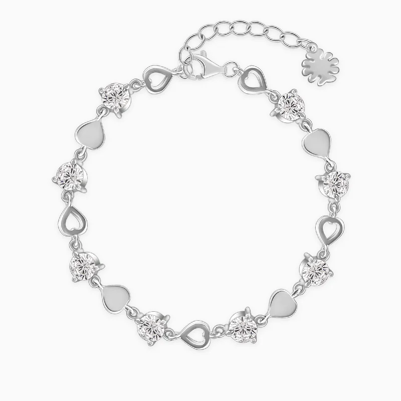 Anushka Sharma Silver Heartlock Bracelet