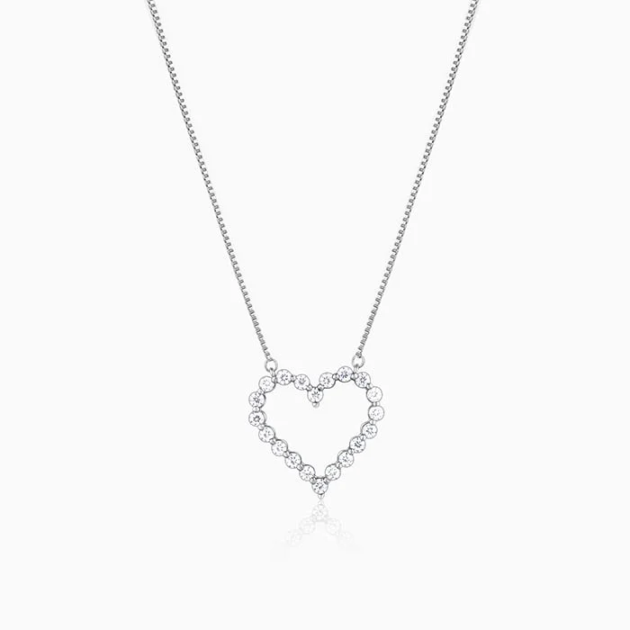 Silver Heart's Affection Necklace