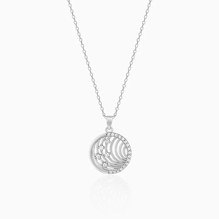 Silver Joyful Pendant With Link Chain