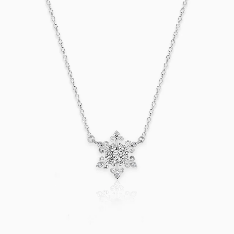 Silver Snowflake Necklace