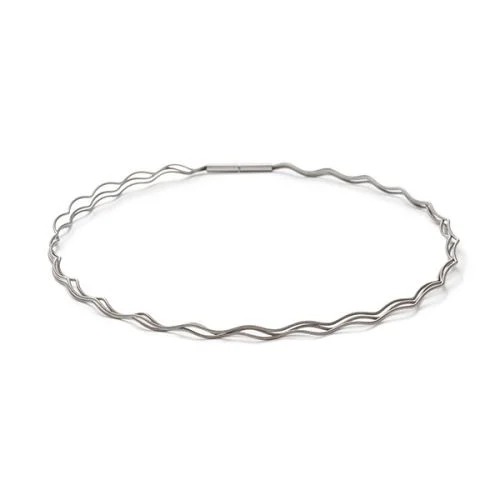 Triple Strand Stainless Steel Wave Necklace