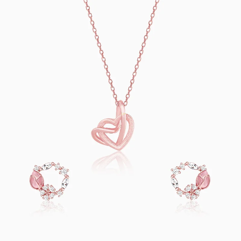 Rose Gold Heart Wreath Set