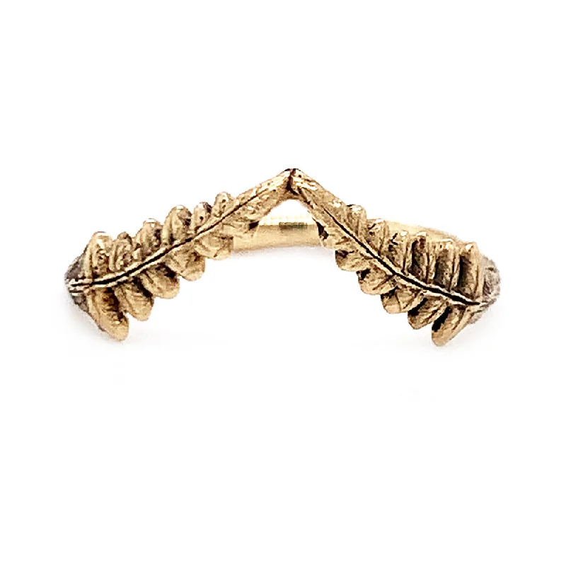 14K Yellow Gold Ring - "Lady Fern"