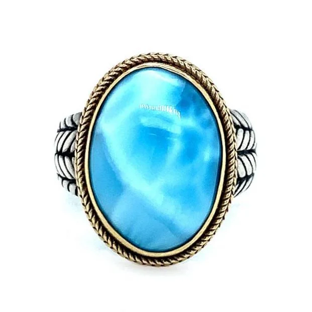 Cabochon Larimar Ring