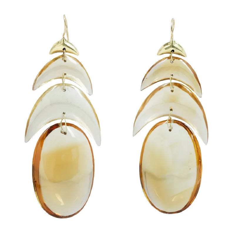 Citrine Peacock Earrings