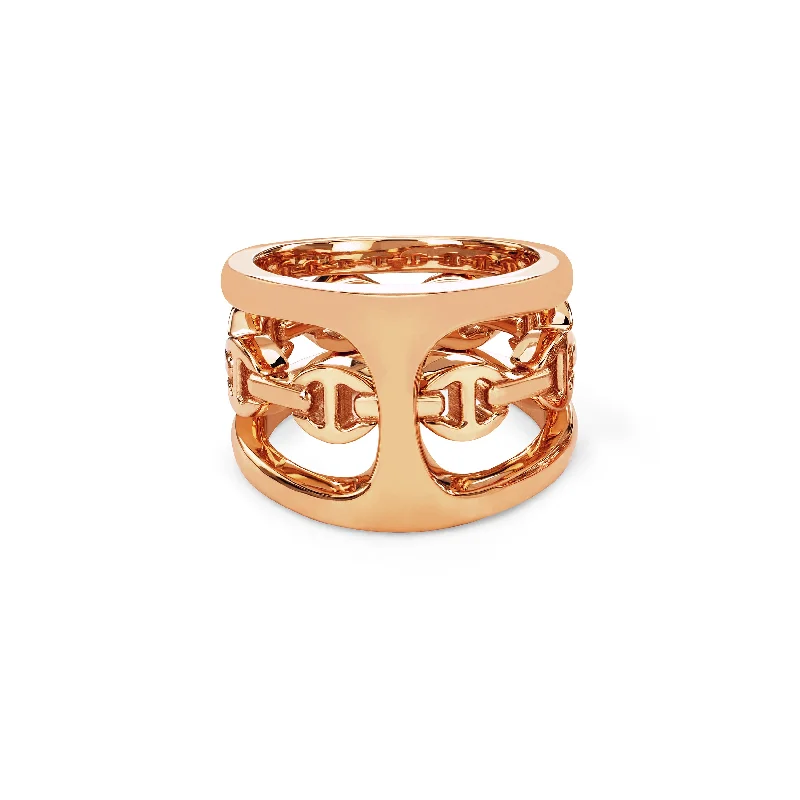 Dame Phantom Clique Ring, Rose Gold