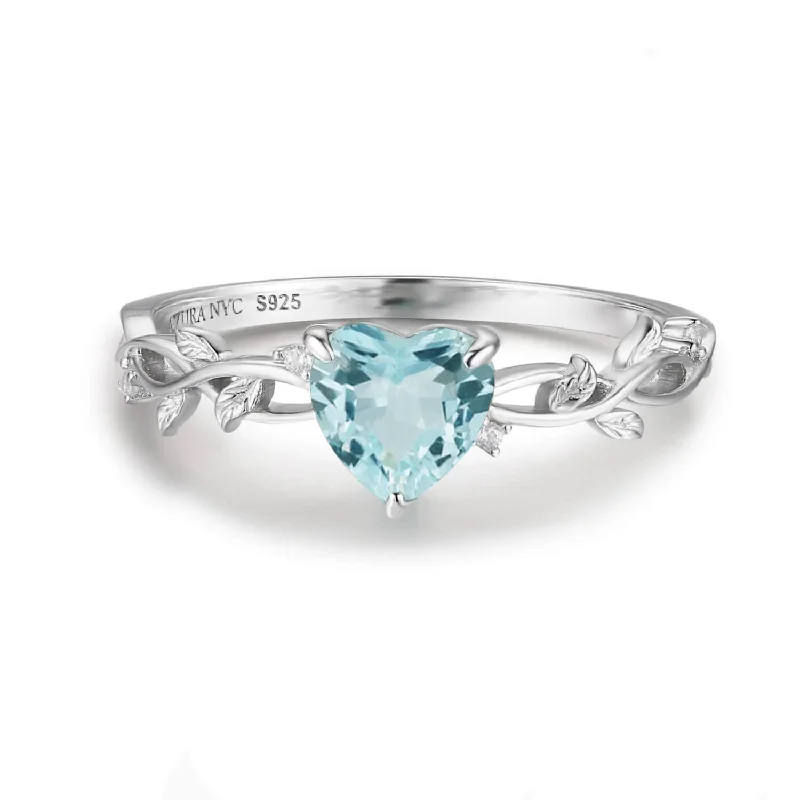 Everlasting Heart Sky Blue Topaz Ring©