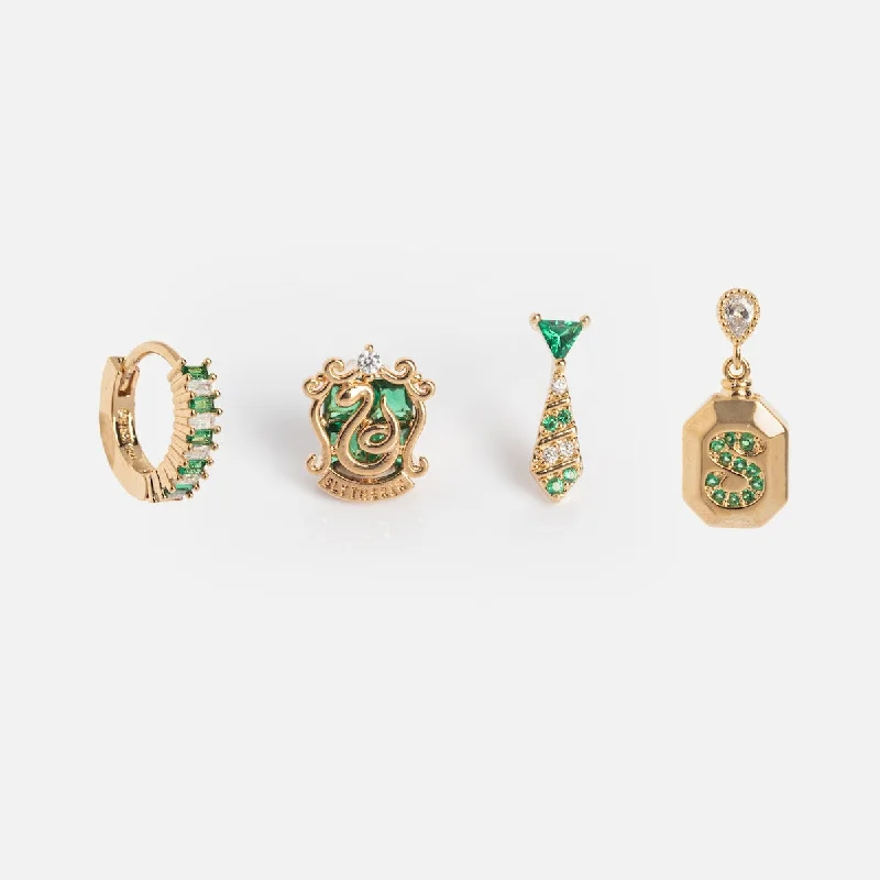 Harry Potter Slytherin House Earring Set