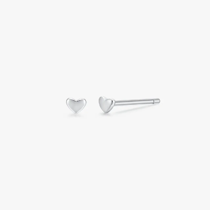 Micro Heart 2.0 Stud in Silver