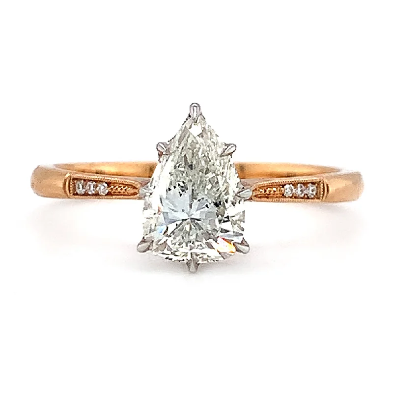 Pear-Shaped Diamond Engagement Ring - "Margot"