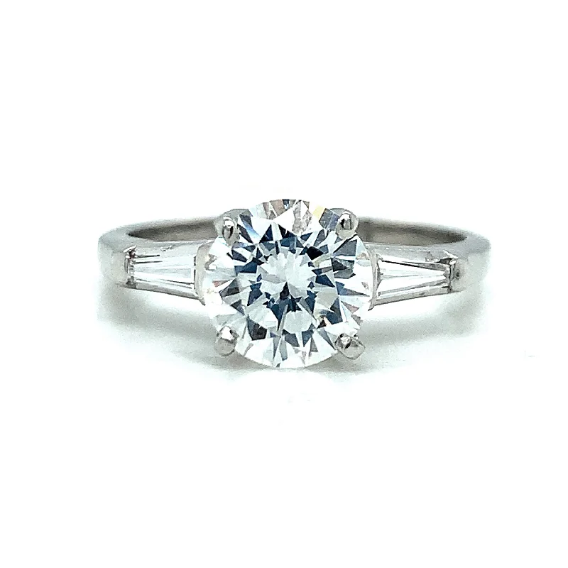 Platinum Diamond Engagement Ring - "Queen of Light"