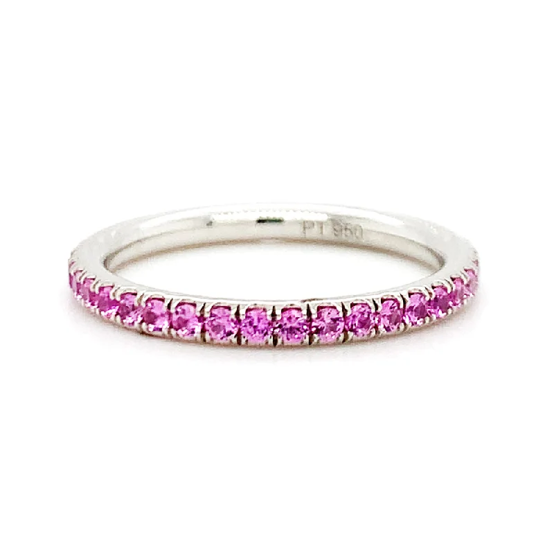 Platinum & Pink Sapphire Ring - "Blush"