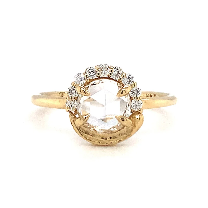 Rosecut Diamond & Yellow Gold Engagement Ring - "Renoir"