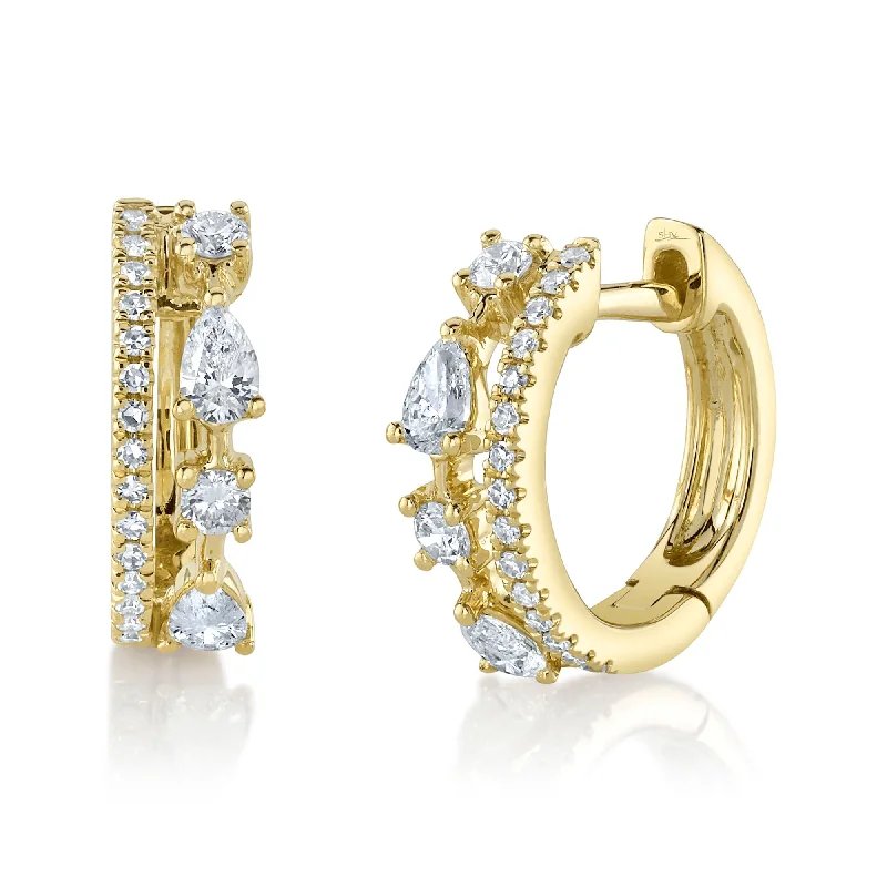 0.43CT DIAMOND HUGGIE EARRING