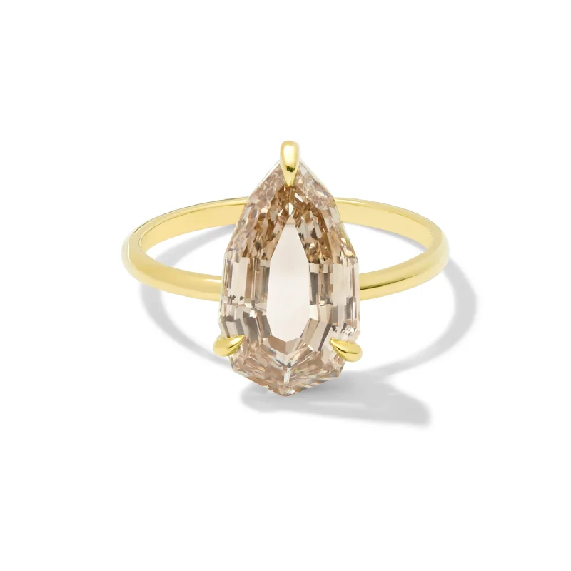 Tea Ring with Pear Shape Diamond