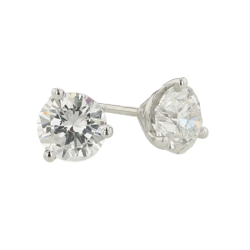 "The Addison Diamond Earring Studs" 1.14CTTW 14KWG D-E RBS