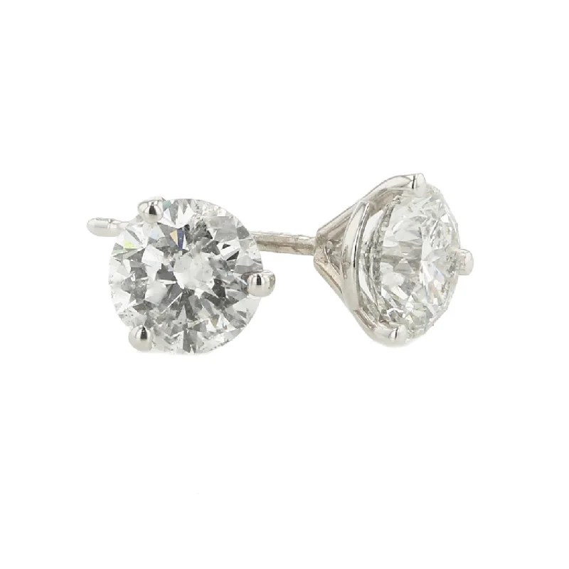 "The Amelia Diamond Earring Studs" 1.43CTTW F SI RBS DIA STUDS 14KWG