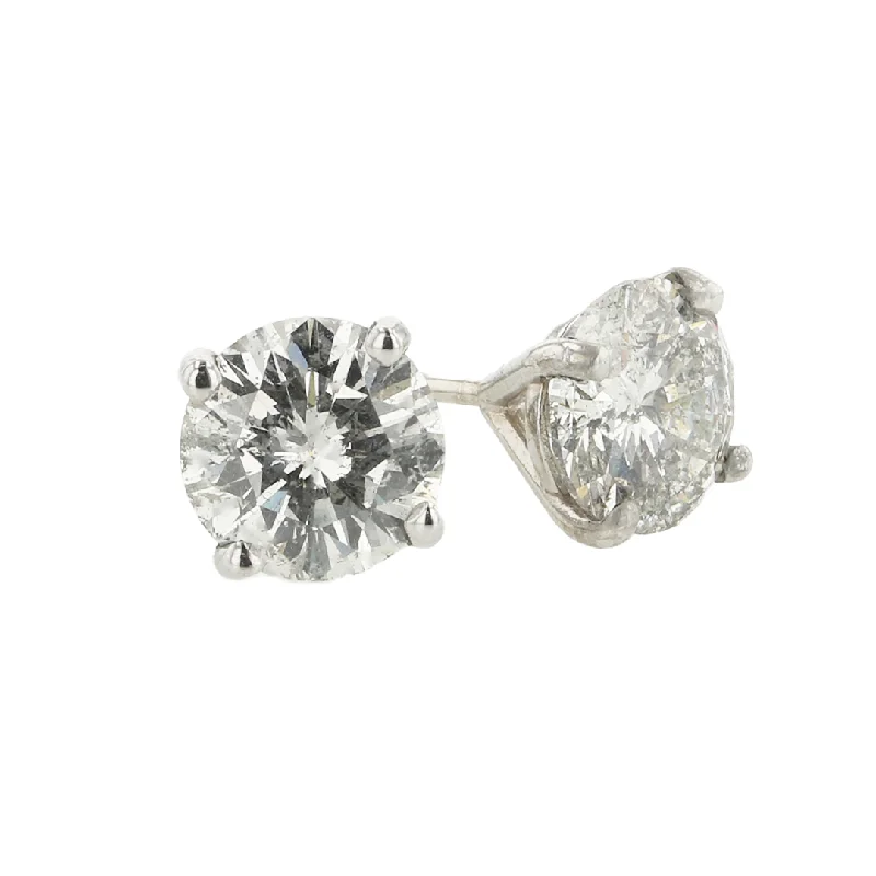 "The Elizabeth Diamond Earring Studs" 2.07CTTW E-F SI2 RBS 14KWG