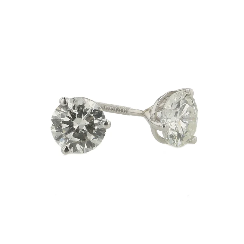 "The Ginny Diamond Earring Studs" 1.0CTTW E-F SI1 RBS 14KWG