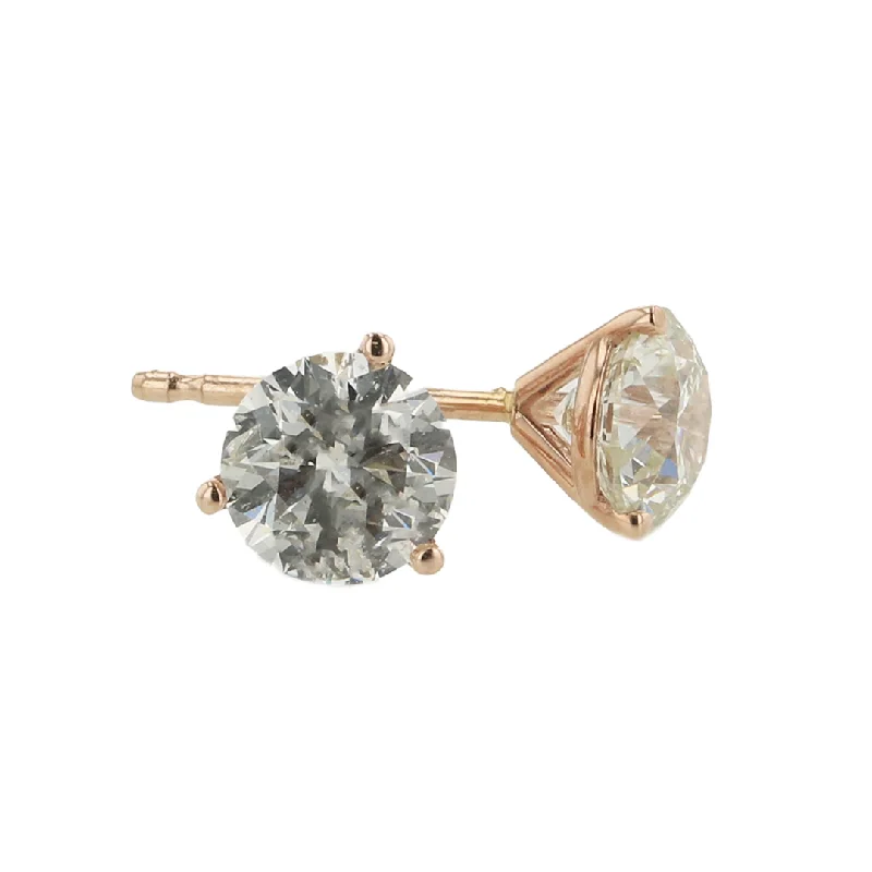 "The Harper Diamond Earring Studs" 1.20CTTW F-G SI2 RBS 14KRG