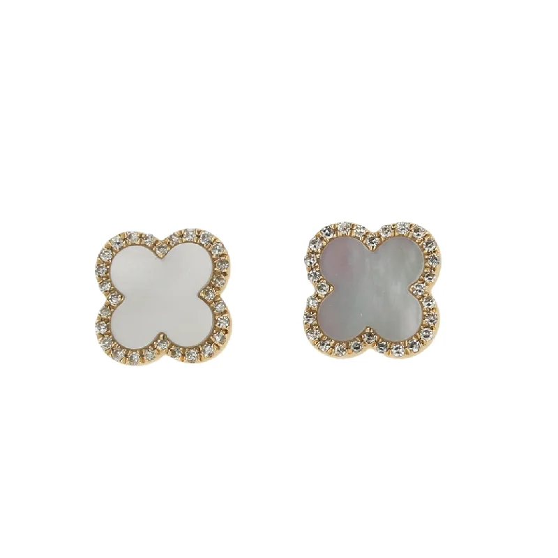 "The Tatum Earrings" Mother of Pearl 0.71CTTW 0.11CTTW DIA