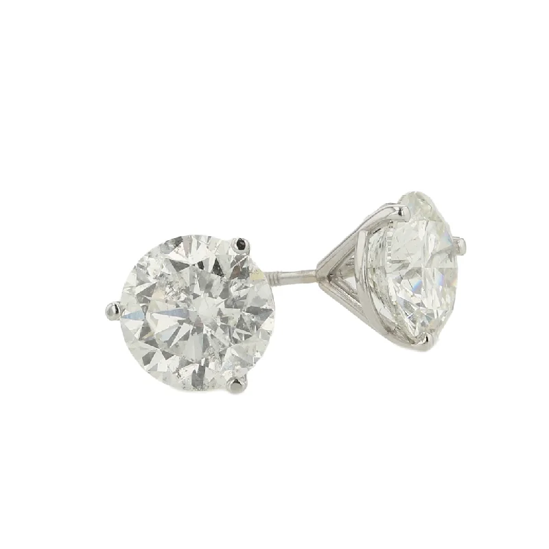 "The Taylor Diamond Earring Studs" 3.15CTTW E-F SI RBS 14KWG