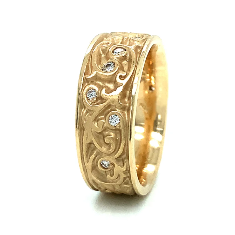 Yellow Gold & Diamond Ring - "Garden Gate"