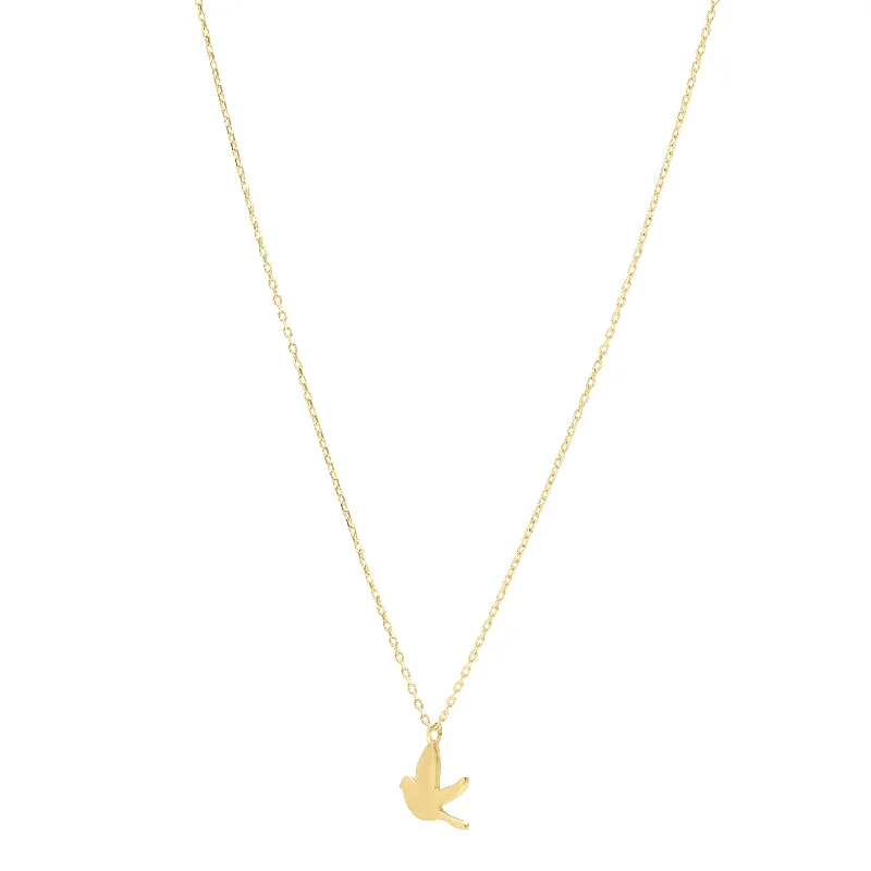 14K Dove Necklace