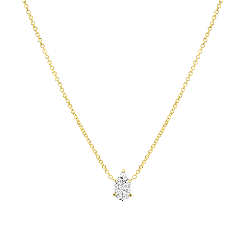 Pear Shape Illusion Set Diamond Necklace