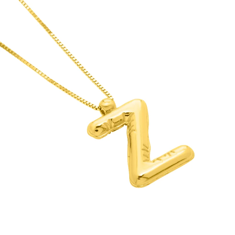 14K Helium Initial Z Pendant