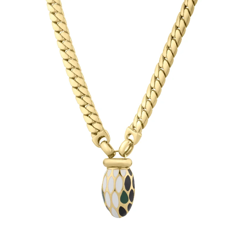 14K Le Serpent Curb Link Necklace