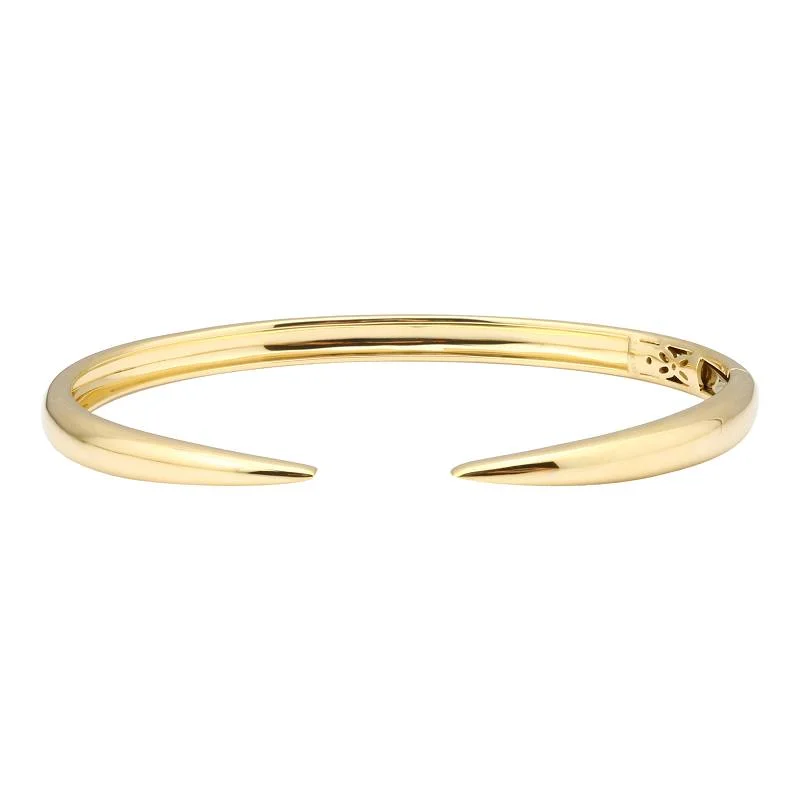 14k Yellow Gold Claw Bangle