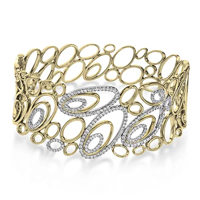 Bangle in 18k Gold with Diamonds