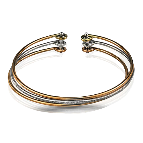 Bangle in 18k Gold with Diamonds